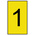 HellermannTyton Ovalgrip Slide On Cable Markers, Black on Yellow, Pre-printed "1", 1.7 → 3.6mm Cable