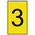 HellermannTyton HO50 Clip On Cable Markers, Black on Yellow, Pre-printed "3", 1.7 → 3.6mm Cable