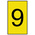 HellermannTyton HO50 Clip On Cable Markers, Black on Yellow, Pre-printed "9", 1.7 → 3.6mm Cable