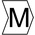 HellermannTyton HGDC Slide On Cable Markers, Black on White, Pre-printed "M", 1 → 3mm Cable