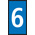 HellermannTyton WIC Snap On Clip On Cable Marker, Blue, Pre-printed "6", 2 → 2.8mm Cable