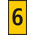 HellermannTyton WIC Snap On Clip On Cable Marker, Yellow, Pre-printed "6", 2 → 2.8mm Cable