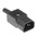Bulgin C14 Cable Mount IEC Connector Male, 10A, 250 V