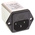 Schaffner 2A, 250 V ac Male Panel Mount IEC Filter FN261-2-06, Faston 1 Fuse