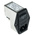 Schurter 4A, 250 V ac Male Panel Mount Filtered IEC Connector 4304.4003