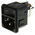 Schurter C14 Snap-In IEC Connector Male, 12A, 250 V