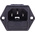 Schurter C14 Panel Mount IEC Connector Male, 10A, 250 V, Fuse Size 5 x 20mm
