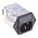 TE Connectivity 3A, 250 V ac Male Flange Mount IEC Filter 1-6609115-2, Spade 2 Fuse