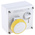 Scame Right Angle Switchable IP66, IP67 Industrial Interlock Socket 2P+E, Earthing Position 4h, 16A, 130 V