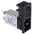 Bulgin 10A, 250 V ac Male Snap-In IEC Filter 2 Pole BZM27/A0620/57B 2 Fuse