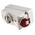 MENNEKES Switchable IP44 Industrial Interlock Socket 3P+E, Earthing Position 6h, 16A, 400 V