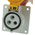 Scame IP44 Yellow Panel Mount 2P + E Industrial Power Socket, Rated At 16A, 110 V