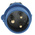 MENNEKES, AM-TOP IP44 Blue Cable Mount 3P Industrial Power Plug, Rated At 32A, 230 V