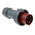 MENNEKES, PowerTOP Plus IP67 Red Cable Mount 3P + N + E Industrial Power Plug, Rated At 64A, 400 V