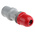 Scame IP44 Red Cable Mount 3P + E Industrial Power Plug, Rated At 32A, 415 V