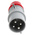 Scame IP44 Red Cable Mount 3P + E Industrial Power Plug, Rated At 32A, 415 V
