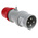 Scame IP44 Red Cable Mount 3P + E Industrial Power Plug, Rated At 32A, 415 V