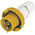 Scame IP66, IP67 Yellow Cable Mount 2P + E Industrial Power Plug, Rated At 16A, 110 V