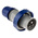 Scame IP66, IP67 Blue Cable Mount 2P + E Industrial Power Plug, Rated At 16A, 230 V