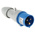 Legrand, P17 Tempra Pro IP44 Blue Cable Mount 2P + E Industrial Power Plug, Rated At 16A, 230 V