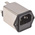 TE Connectivity 10A, 250 V ac Male Flange Mount IEC Filter 3-1609115-3, Spade 2 Fuse