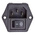 TE Connectivity 3A, 250 V ac Male Flange Mount IEC Filter 2 Pole 6609113-5, Spade None Fuse