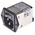 TE Connectivity 6A, 120 V ac, 250 V ac Male Flange Mount IEC Filter 1 Pole 2-1609113-4, Spade None Fuse