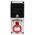 Scame, DOMINO IP44 Red Wall Mount 3P + N + E RCD Industrial Power Connector Socket, Rated At 32A, 415 V