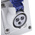 Scame, DOMINO IP44 Blue Wall Mount 2P + E RCD Industrial Power Connector Socket, Rated At 16A, 230 V