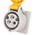 MENNEKES IP44 Yellow Panel Mount 3P Industrial Power Socket, Rated At 16A, 110 V