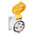 MENNEKES IP44 Yellow Panel Mount 3P Industrial Power Socket, Rated At 32A, 110 V