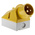 MENNEKES IP44 Yellow Wall Mount 3P 25 ° Industrial Power Plug, Rated At 16A, 110 V