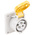 MENNEKES IP44 Yellow Panel Mount 3P Industrial Power Socket, Rated At 16A, 110 V