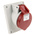 MENNEKES IP44 Red Panel Mount 4P Angled Industrial Power Socket, Rated At 16A, 400 V