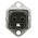 Hirschmann ST Series, IP54 Black, Grey Panel Mount 2P+E Industrial Power Socket, Rated At 16A, 250 V ac/dc