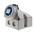 MENNEKES IP67 Blue Wall Mount 3P 25 ° Industrial Power Socket, Rated At 16A, 230 V
