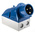 MENNEKES IP44 Blue Wall Mount 3P 25 ° Industrial Power Plug, Rated At 32A, 230 V