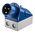 MENNEKES IP44 Blue Wall Mount 3P 25 ° Industrial Power Plug, Rated At 32A, 230 V