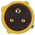 Legrand, HYPRA IP44 Yellow Cable Mount 2P+E Industrial Power Plug, Rated At 16A, 110 V