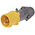 Legrand, HYPRA IP44 Yellow Cable Mount 2P+E Industrial Power Plug, Rated At 16A, 110 V