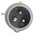 MENNEKES, PowerTOP IP44 Yellow Cable Mount 3P Industrial Power Plug, Rated At 16A, 110 V