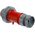 MENNEKES, PowerTOP IP67 Red Cable Mount 3P + N + E Industrial Power Plug, Rated At 32A, 400 V