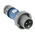 MENNEKES, PowerTOP IP67 Blue Cable Mount 3P Industrial Power Plug, Rated At 16A, 230 V