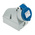 MENNEKES IP44 Blue Wall Mount 3P Right Angle Socket, Rated At 16A, 230 V