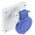 Scame IP44 Blue Panel Mount 2P + E Industrial Power Socket, Rated At 16A, 230 V