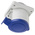 Scame IP44 Blue Panel Mount 2P + E Industrial Power Socket, Rated At 32A, 230 V