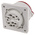 Scame IP44 Red Panel Mount 3P + N + E Industrial Power Socket, Rated At 16A, 415 V