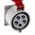 Scame IP44 Red Panel Mount 3P + N + E Industrial Power Socket, Rated At 32A, 415 V