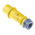 MENNEKES, AM-TOP IP44 Yellow Cable Mount 3P Industrial Power Plug, Rated At 16A, 110 V