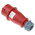 MENNEKES IP44 Red Cable Mount 3P + N + E Industrial Power Plug, Rated At 16A, 400 V,With Phase Inverter